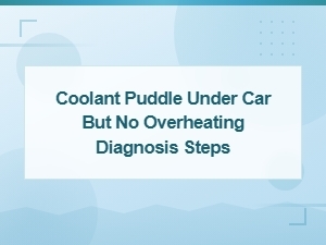 Coolant Puddle Under Car but No Overheating: How to Find the Leak